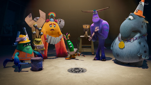 Review Disney Pixar Monster At Work beserta list pengisi suara Bahasa Indonesianya