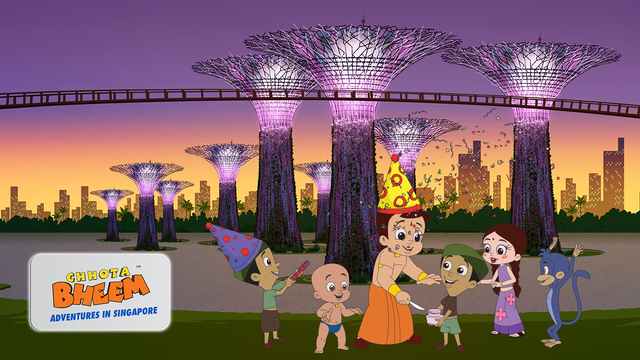 Kartun India Choota Bheem atau di kenal dengan Bima Sakti Sedang Jalan Jalan Ke Singapura
