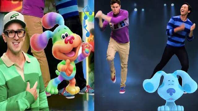 Antara Bingung atau senang Blue’s Clues & You! Season 3 Menampilkan karakter anjing pelangi